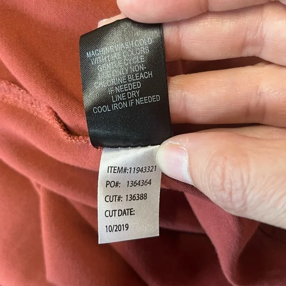 Torrid Plus-Size Burnt Orange Drawstring Waist Shirt Dress Size 3 - Picture 9 of 9